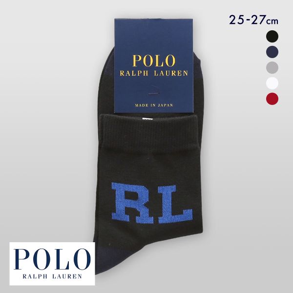 ポロ ラルフローレン RL刺繍 ソックス ショート丈 紳士 靴下 メンズ カジュアル ギフト 25-27 POLO RALPH LAUREN