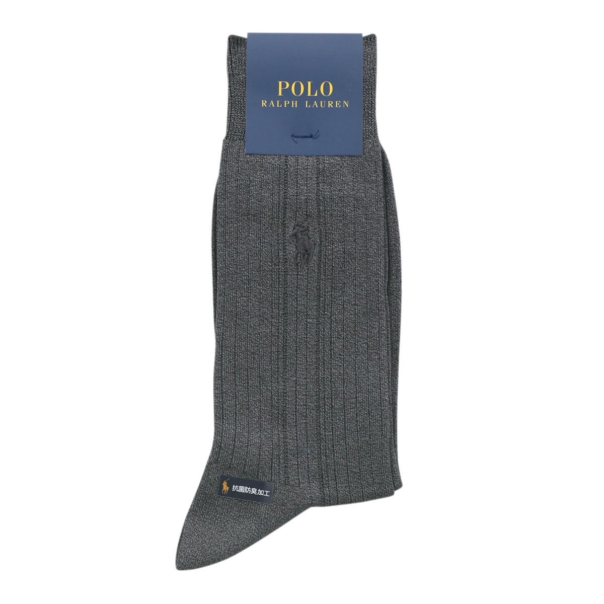 ポロ ラルフローレン POLO RALPH LAUREN Dress 抗菌防臭 センターリンクス 定番リブソックス 23-25 25-27 27-29 紳士 靴下 メンズ(CGY-チャコールグレー-23-25cm)