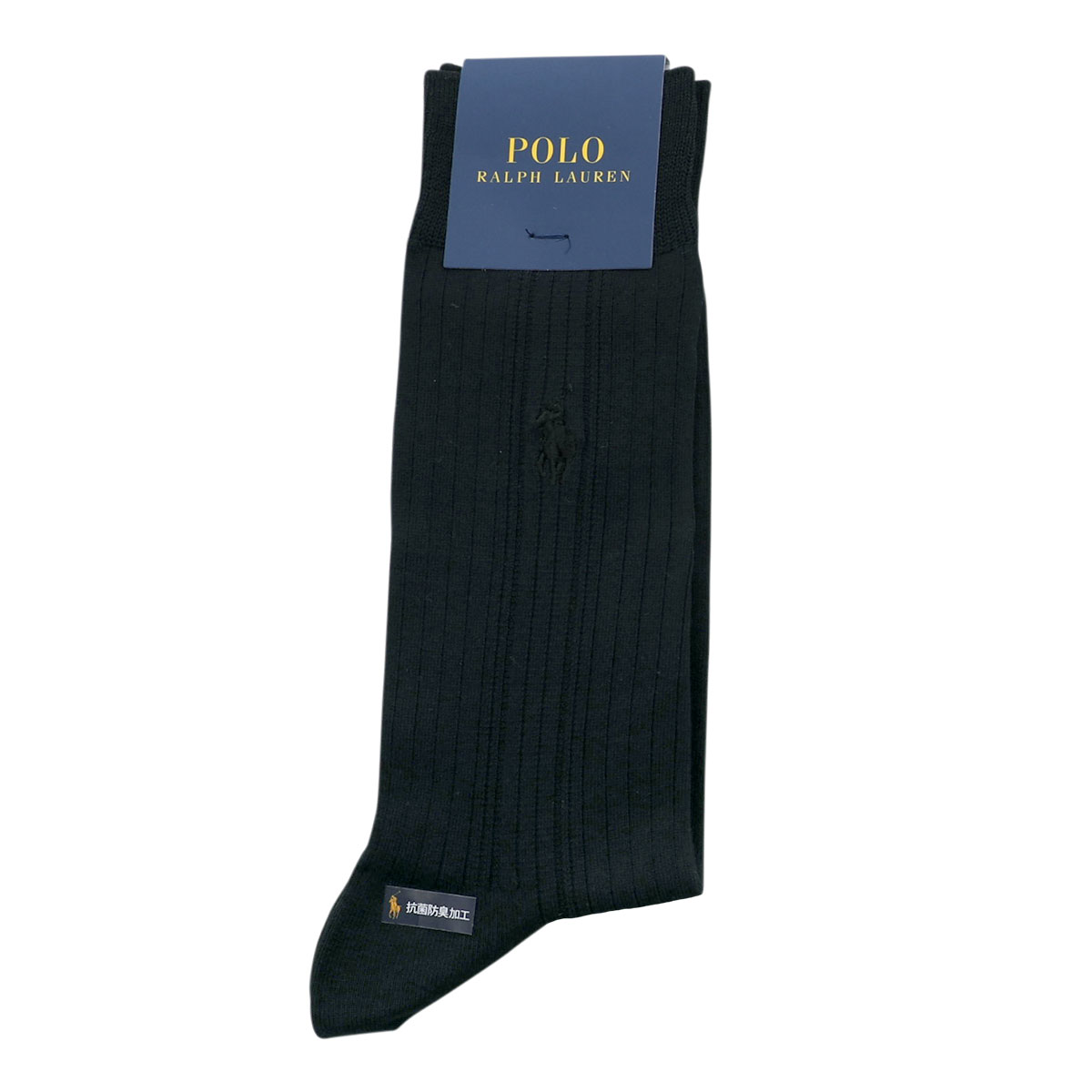 ポロ ラルフローレン POLO RALPH LAUREN Dress 抗菌防臭 センターリンクス 定番リブソックス 23-25 25-27 27-29 紳士 靴下 メンズ(BK-ブラック-23-25cm)