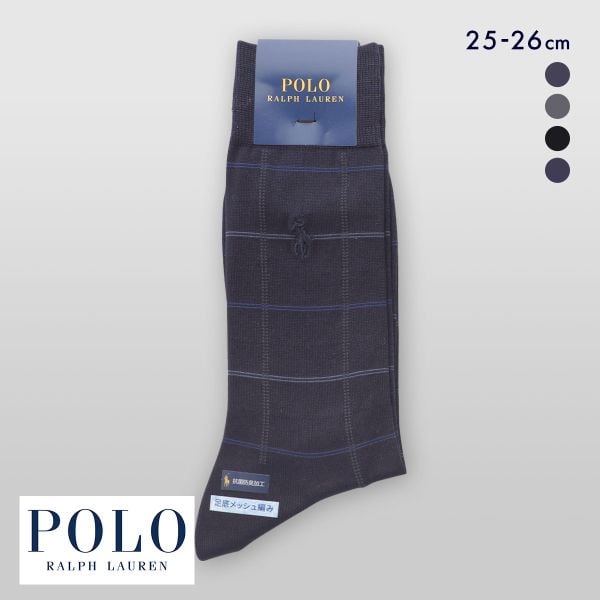 ポロ ラルフ ローレン ウィンドウペン ビジネスソックス 靴下 25-26 メンズ フォーマル ドレス POLO RALPH LAUREN