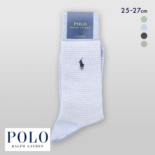 ポロ ラルフ ローレン ピンチェック クルー丈 ソックス メンズ ドレスカジュアル 靴下 ドレカジ POLO RALPH LAUREN