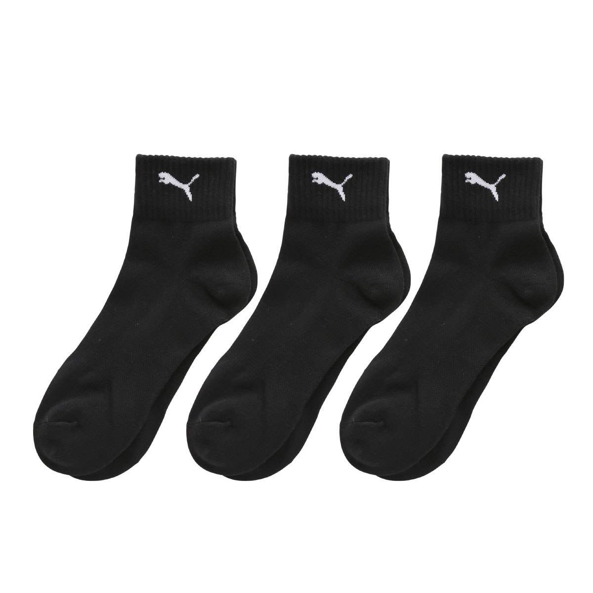 プーマ PUMA 3足組ソックス DEO CLEAN 消臭 ショート丈 メンズ 靴下 アーチサポート スポーツソックス つま先かかと補強入 24-28cm(BK-ブラック-24-26cm)