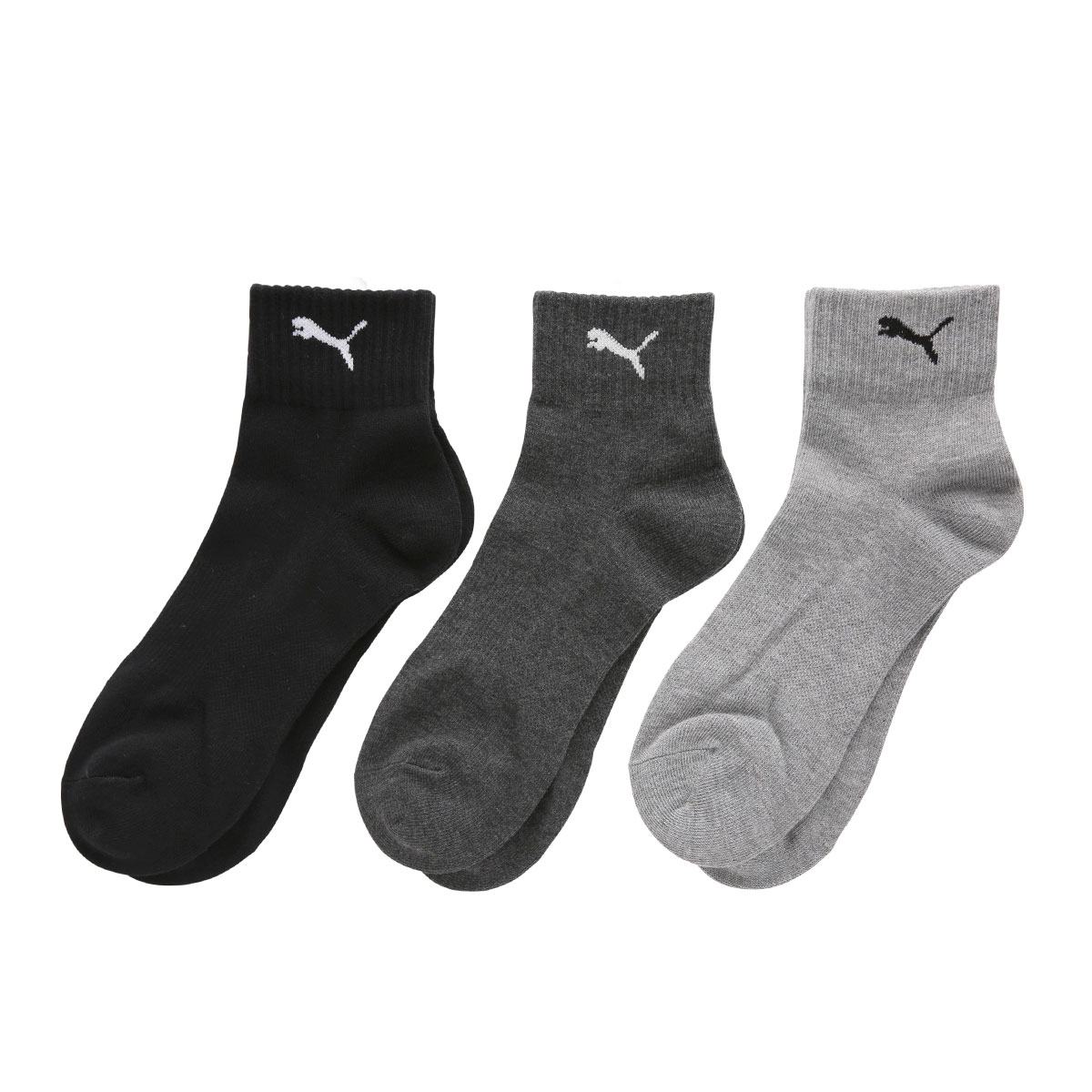 プーマ PUMA 3足組ソックス DEO CLEAN 消臭 ショート丈 メンズ 靴下 アーチサポート スポーツソックス つま先かかと補強入 24-28cm(MIX-ミックス-24-26cm)