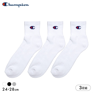 チャンピオン Champion クォーターレングス ハーフパイル ソックス 3足セット メンズ 靴下 カジュアル 定番