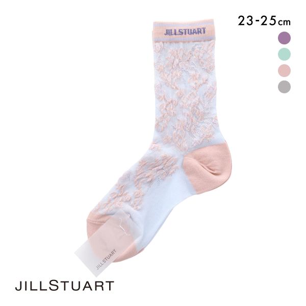 ジルスチュアート ボタニカルフラワー ショート丈 ソックス 靴下 レディース 透け感 JILLSTUART 23-25cm