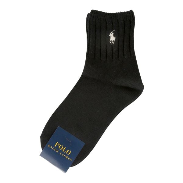 ポロ ラルフローレン POLO RALPH LAUREN オーガニックコットン混 ワンポイント刺繍 ローゲージ ソックス ショート丈 22-24 靴下 レディース