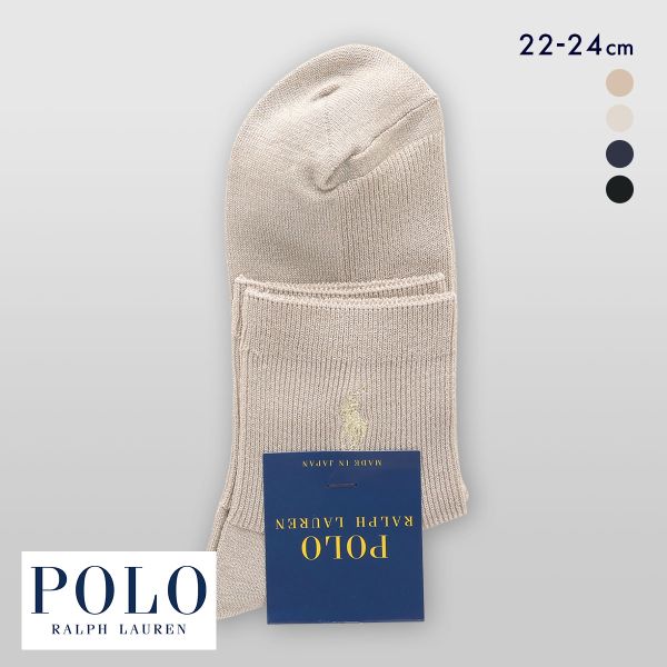 ポロ ラルフ ローレン ラメリブ ショートクルー ソックス 22-24 靴下 レディース POLO RALPH LAUREN