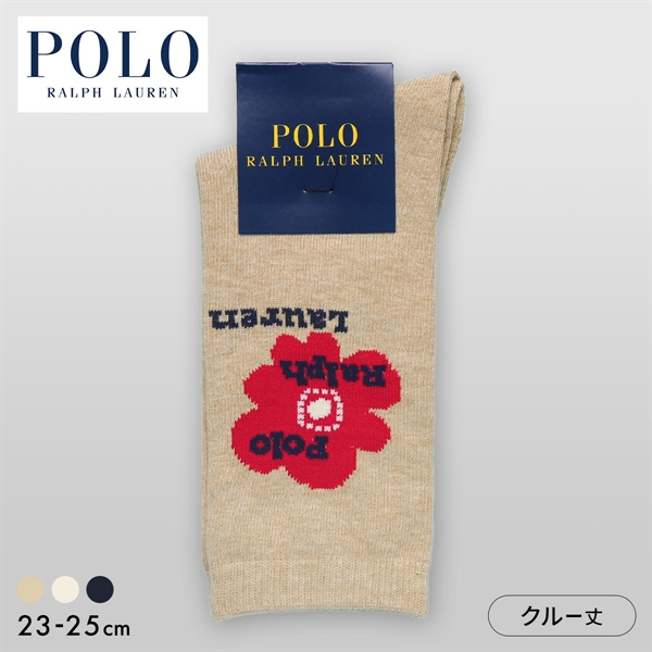 ポロ ラルフローレン BIG FLOWER クルー丈ソックス レディース 靴下 カジュアル ギフト POLO RALPH LAUREN