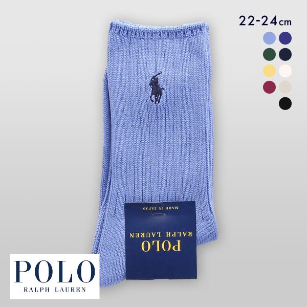 ポロ ラルフローレン ローゲージリブ ソックス クルー丈 22-24 靴下 レディース カジュアル ギフト スクール POLO RALPH LAUREN