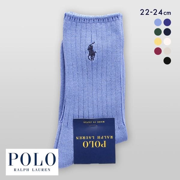 ポロ ラルフローレン ローゲージリブ ソックス クルー丈 22-24 靴下 レディース カジュアル ギフト スクール POLO RALPH LAUREN