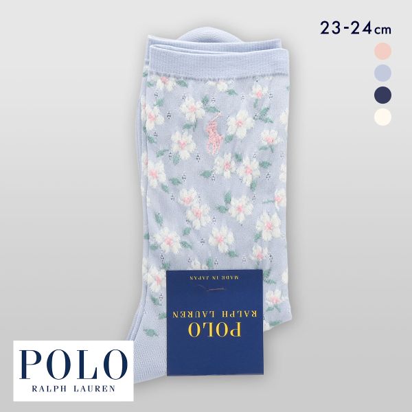 ポロ ラルフ ローレン 桜モチーフ クルー丈 ソックス 靴下 レディース POLO RALPH LAUREN