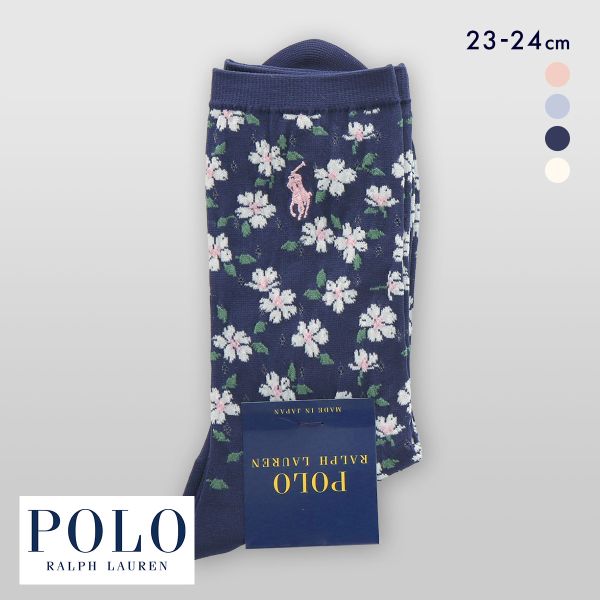 ポロ ラルフ ローレン 桜モチーフ クルー丈 ソックス 靴下 レディース POLO RALPH LAUREN
