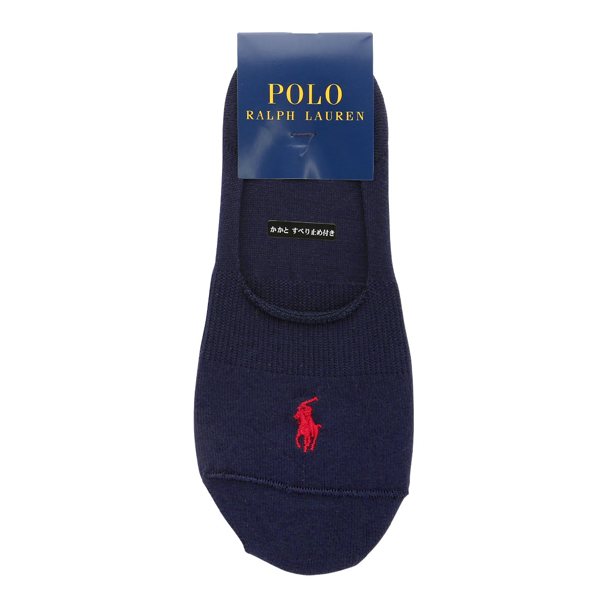 ポロ ラルフローレン POLO RALPH LAUREN 深ばきカバーソックス フットカバー すべり止め付き 21-23 22-24 24-26 ペッツ 靴下 レディース(DBU-濃ブルー-21-23cm)