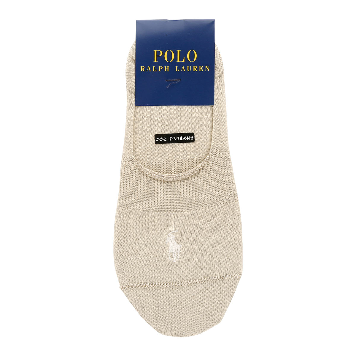 ポロ ラルフローレン POLO RALPH LAUREN 深ばきカバーソックス フットカバー すべり止め付き 21-23 22-24 24-26 ペッツ 靴下 レディース(BE-ベージュ-21-23cm)