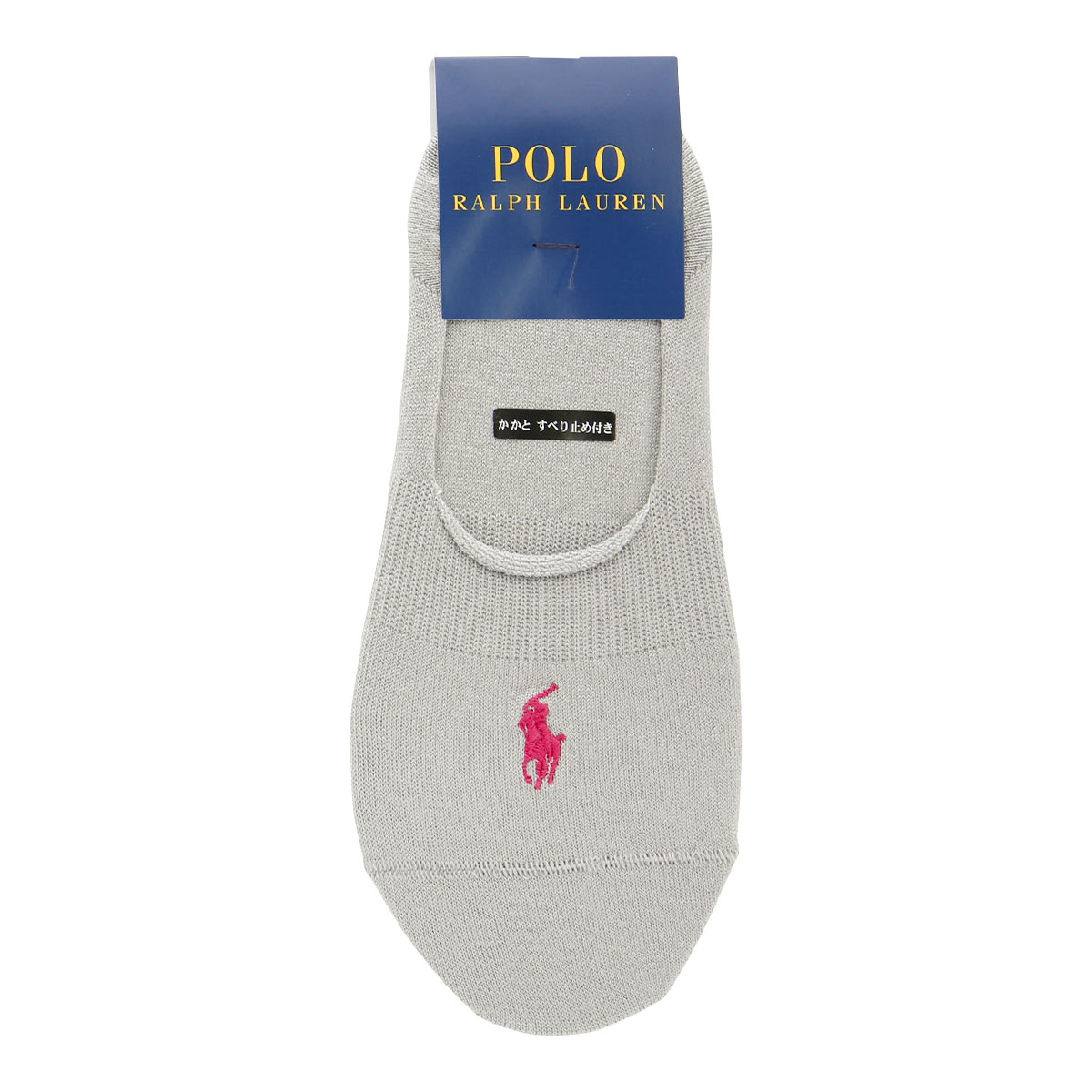 ポロ ラルフローレン POLO RALPH LAUREN 深ばきカバーソックス フットカバー すべり止め付き 21-23 22-24 24-26 ペッツ 靴下 レディース(LGY-薄グレー-21-23cm)
