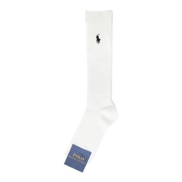 ポロ ラルフローレン POLO RALPH LAUREN 32cm丈 ワンポイントロゴ刺繍 スクールソックス 22-24 靴下 レディース 学校 制服 仕事 ハイソックス