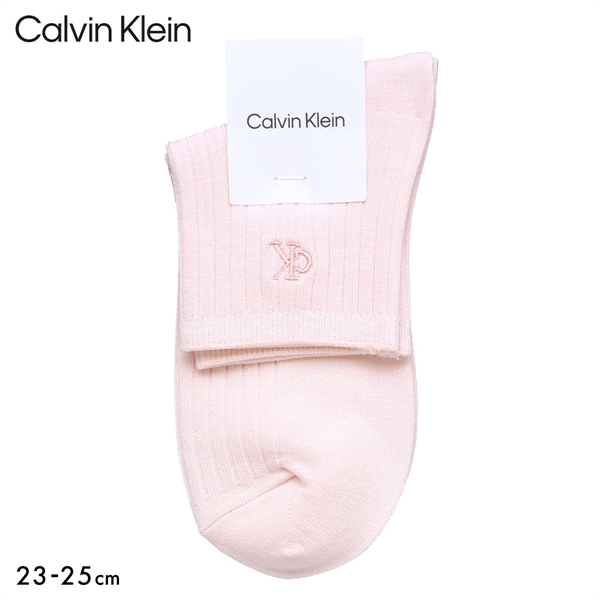カルバン・クライン リブ ショートクルー丈 ソックス レディース 婦人 靴下 Calvin Klein