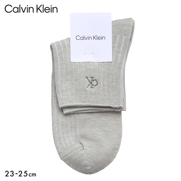 カルバン・クライン リブ ショートクルー丈 ソックス レディース 婦人 靴下 Calvin Klein