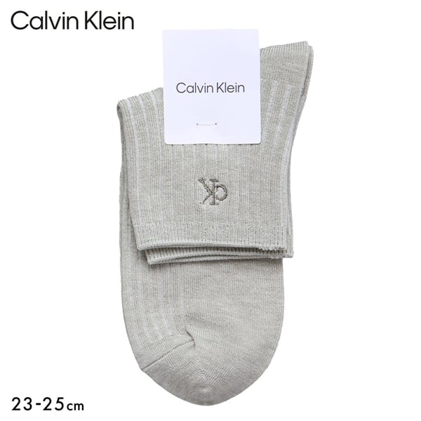 カルバン・クライン リブ ショートクルー丈 ソックス レディース 婦人 靴下 Calvin Klein