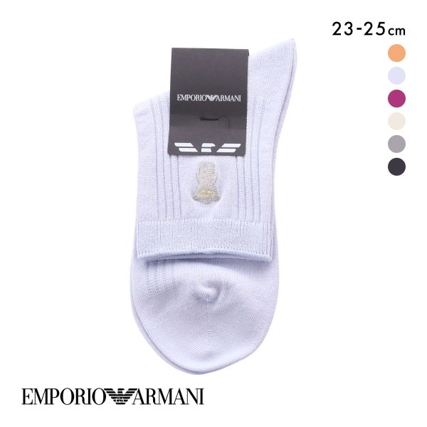 エンポリオ・アルマーニ マンガベア刺しゅう ショート丈 ソックス 靴下 レディース EMPORIO ARMANI
