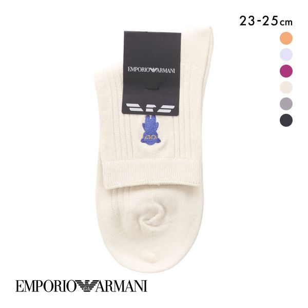 エンポリオ・アルマーニ マンガベア刺しゅう ショート丈 ソックス 靴下 レディース EMPORIO ARMANI