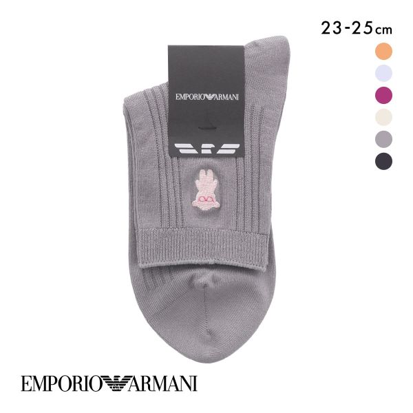 エンポリオ・アルマーニ マンガベア刺しゅう ショート丈 ソックス 靴下 レディース EMPORIO ARMANI