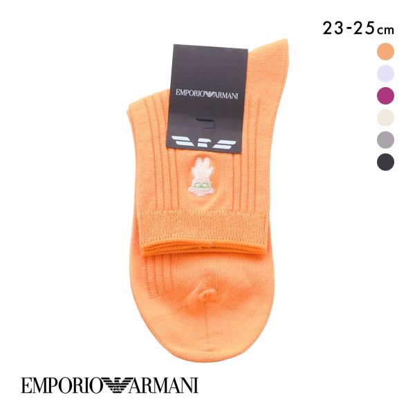 エンポリオ・アルマーニ マンガベア刺しゅう ショート丈 ソックス 靴下 レディース EMPORIO ARMANI