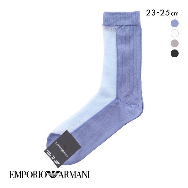 エンポリオ・アルマーニ フロントロゴ クルー丈 ソックス 靴下 レディース EMPORIO ARMANI