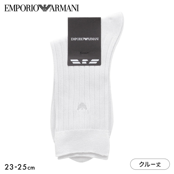 エンポリオ・アルマーニ イーグルラメリブ クルー丈 ソックス 靴下 レディース EMPORIO ARMANI