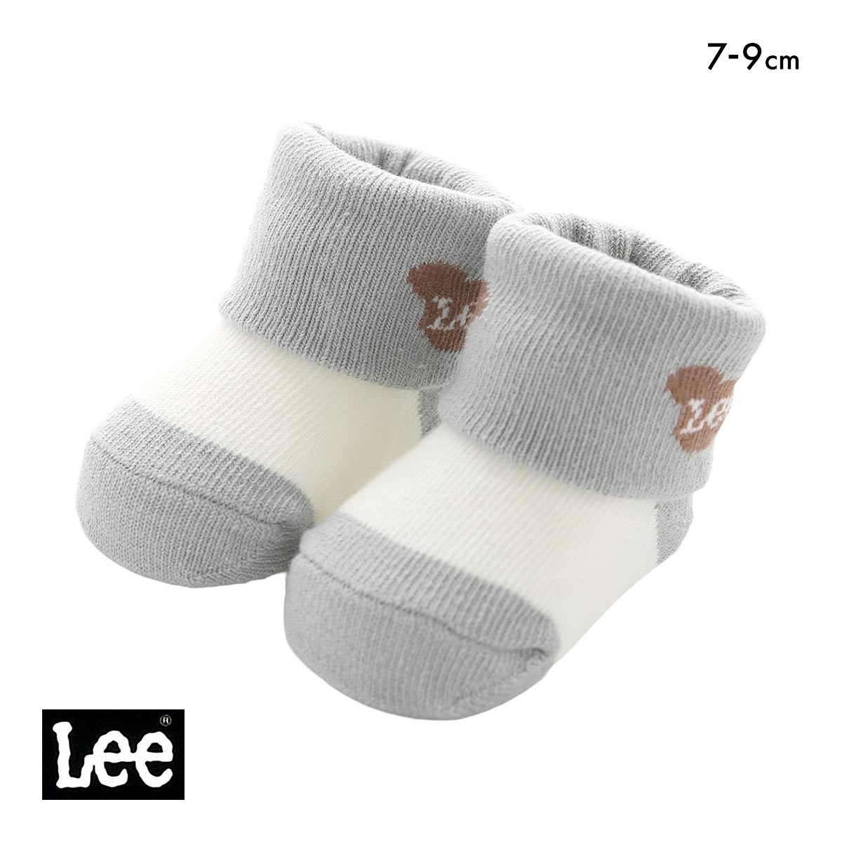 リー ベビー 新生児 ソックス 7-9cm 赤ちゃん こども キッズ 靴下 LEE BABY(GY-グレー-7-9cm)