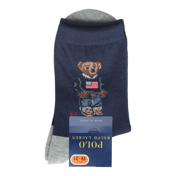 ポロ ラルフローレン POLO RALPH LAUREN 子供 アメリカーナベア ソックス クルー丈 19-21 日本製 キッズ ジュニア 靴下 入学式 お祝い