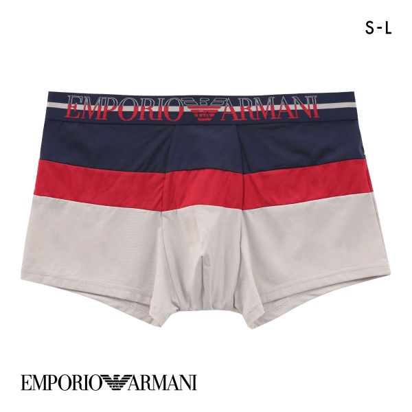 エンポリオ・アルマーニ ESSENTIAL MICROFIBER TRUNK ボクサーパンツ SML マイクロファイバー ストレッチ メンズ 前閉じ インポート