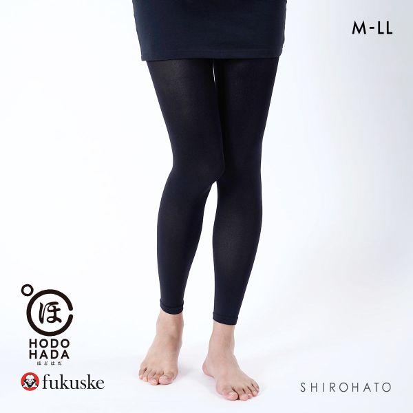 福助 ほどはだ 温トレッチ 130デニール相当 10分丈レギンス レディース 発熱 fukuske HODOHADA
