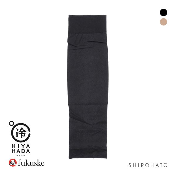 福助 ひやはだ 冷 アームカバー ショート レディース 接触冷感 fukuske HIYAHADA