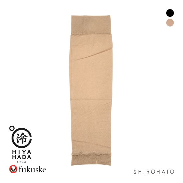 福助 ひやはだ 冷 アームカバー ショート レディース 接触冷感 fukuske HIYAHADA