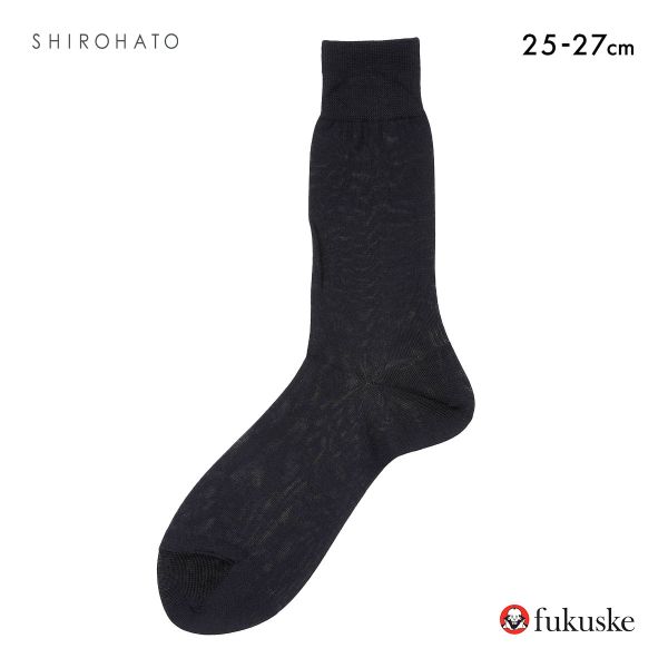福助 平無地 礼装ソックス クルー丈 メンズ 靴下 fukuske