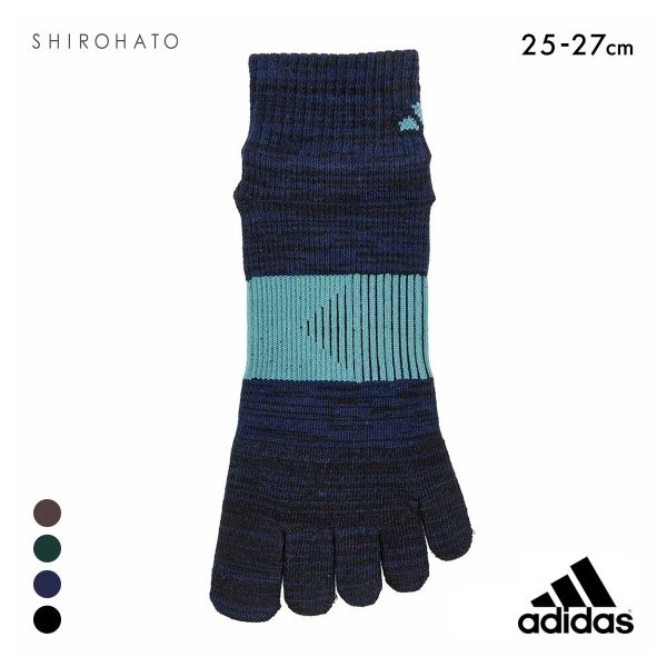 アディダス 足底滑り止め付き ショート丈 5本指ソックス メンズ 靴下 adidas 25-27cm