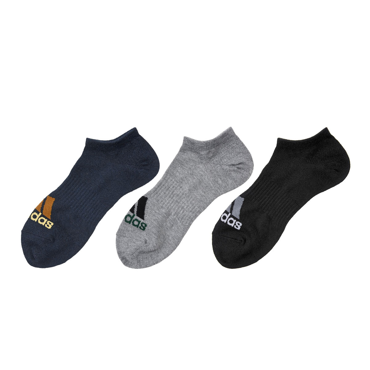 アディダス adidas スニーカー丈ソックス 3足組 靴下 メンズ 破れにくい 消臭 24-26cm 26-28cm(Set2-24-26cm)