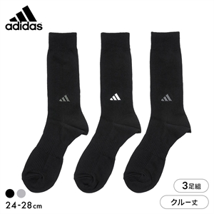 アディダス リブ クルー丈 ソックス 3足セット メンズ 靴下 adidas