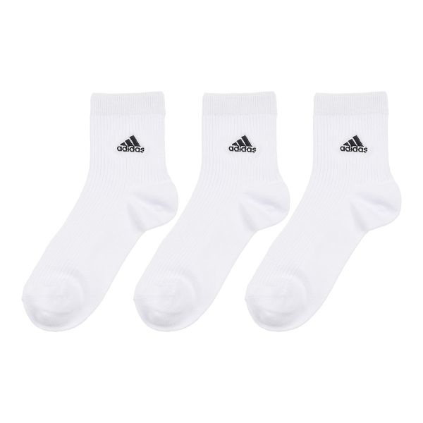 アディダス adidas キッズ ジュニア クォーター丈 ソックス 3足組 ワンポイントロゴ スクールカラー 定番 21-23cm 23-25cm