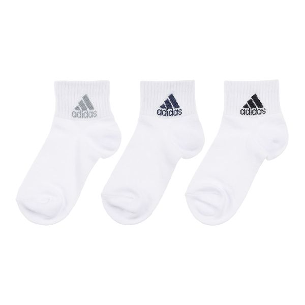 アディダス adidas キッズ ジュニア ショート丈 ソックス 3足組 ワンポイントロゴ スクールカラー 定番 19-21cm 21-23cm 23-25cm