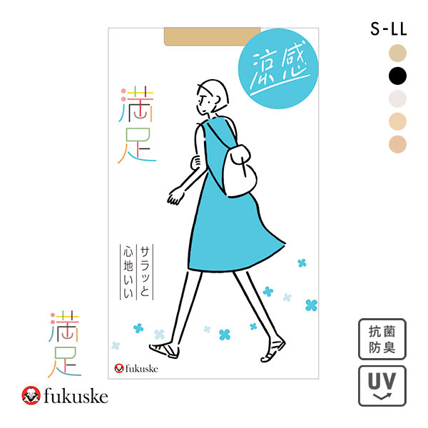 10%OFF【メール便(5)】 福助 fukuske 満足 涼感 サマーストッキング レディース パンスト さらさらタッチ 10%OFF【メール便(5)】 福助 fukuske 満足 涼感 サマーストッキング レディース パンスト さらさらタッチ