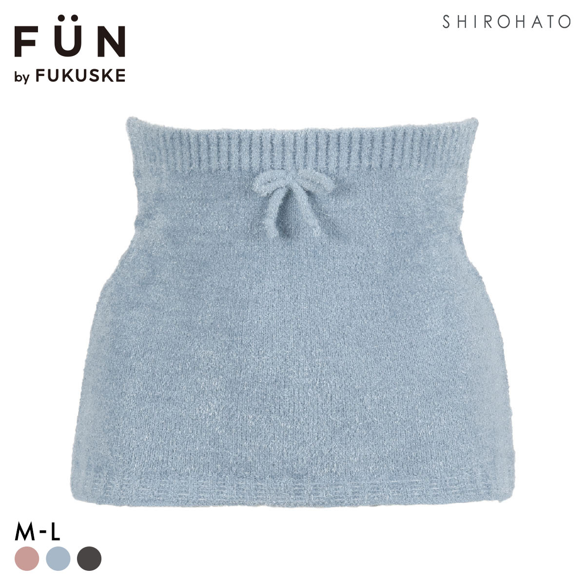 福助 FUN by FUKUSKE シャギー はらまき レディース 腹巻(BU-ブルー-M-L)