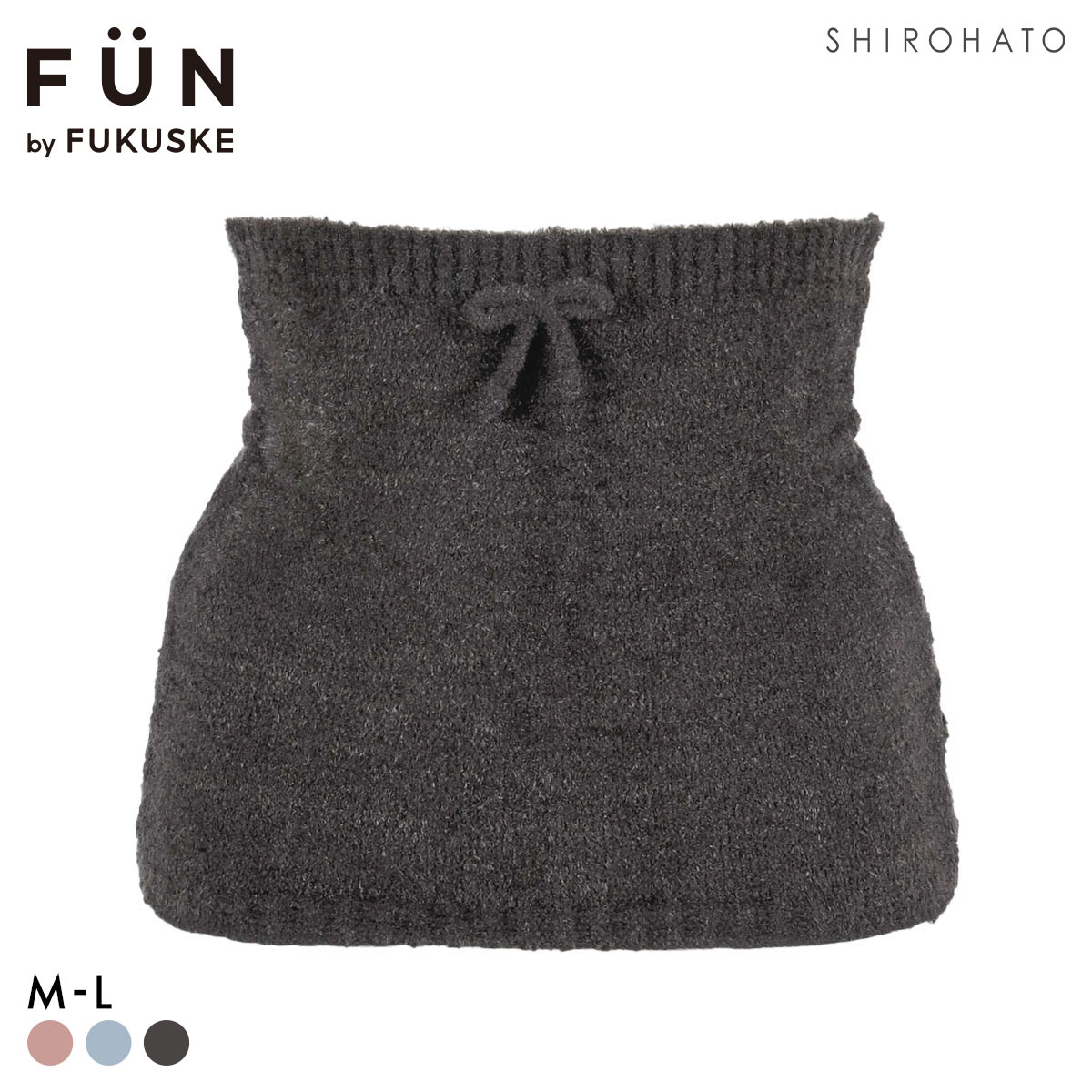 福助 FUN by FUKUSKE シャギー はらまき レディース 腹巻(CGY-チャコールグレー-M-L)