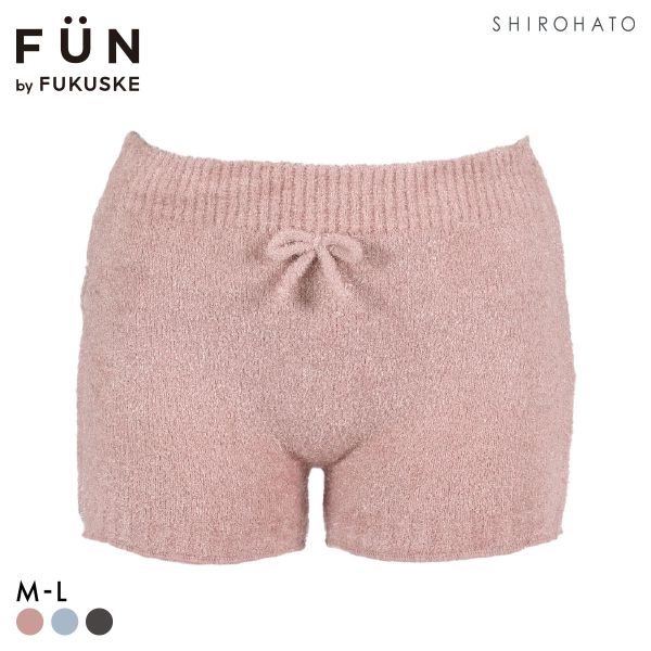 福助 FUN by FUKUSKE シャギー 1分丈パンツ レディース ルームウェア ボトムス