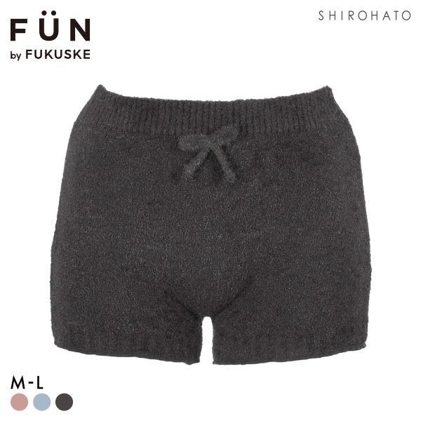 福助 FUN by FUKUSKE シャギー 1分丈パンツ レディース ルームウェア ボトムス