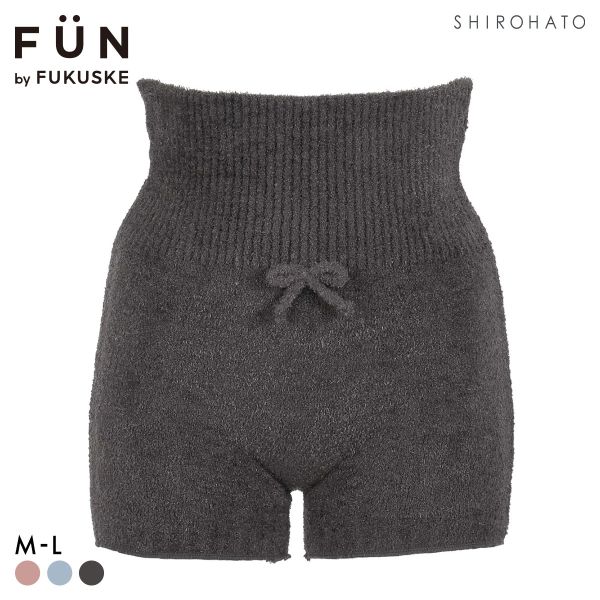 福助 FUN by FUKUSKE シャギー 腹巻付きパンツ レディース 腹巻 ルームウェア