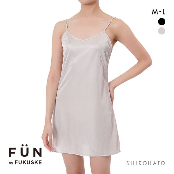 福助 fukuske FUN by FUKUSKE 着こなしキレイ スリップ レディース インナー ペチワンピ