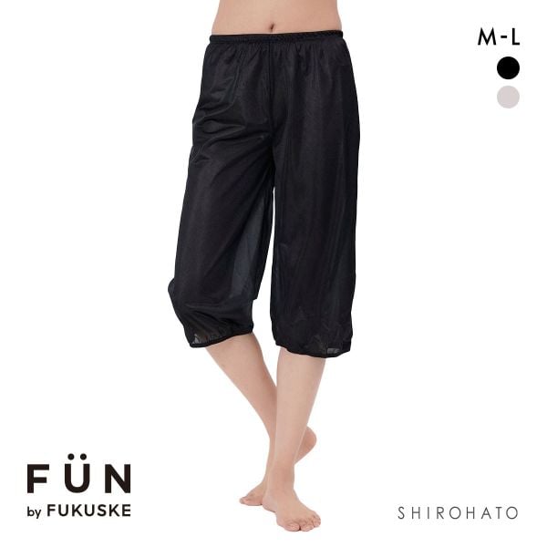 福助 fukuske FUN by FUKUSKE 着こなしキレイ 足口ゴム入り ペチパンツ 70cm丈 レディース インナー