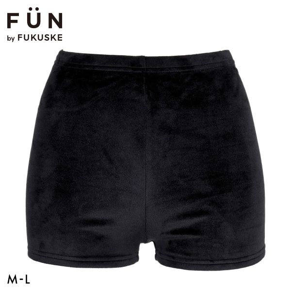 福助 FUN by FUKUSKE ベロア 1分丈ボトム レディース ルームウェア